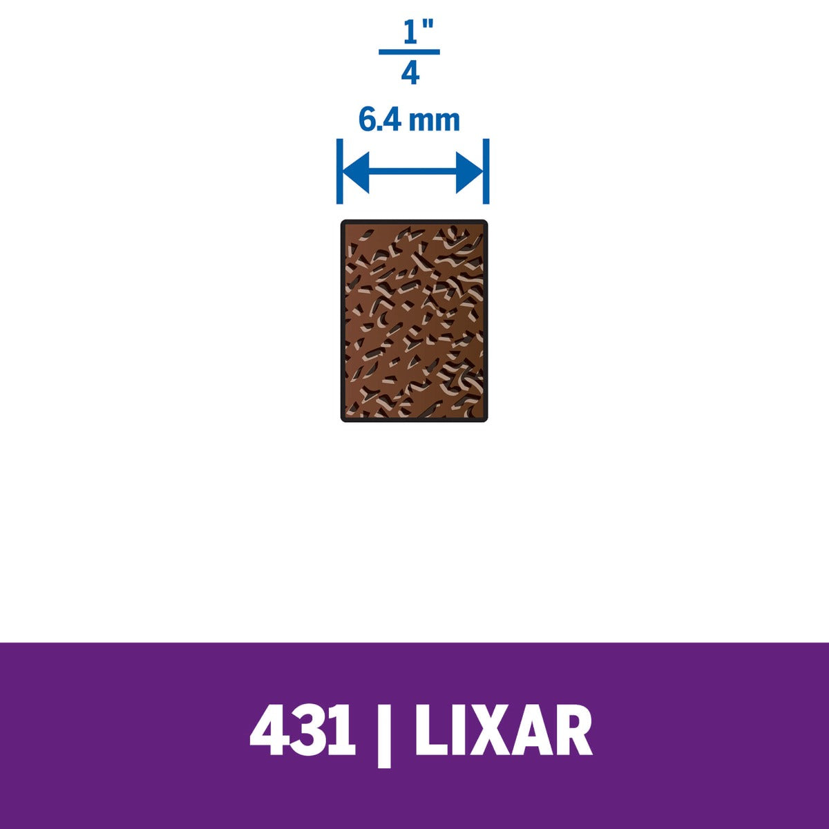 Haste Para Lixar De 6,4mm Com Tubo De Lixa De Grão Grosso 6 Unidades (Modelo 431)