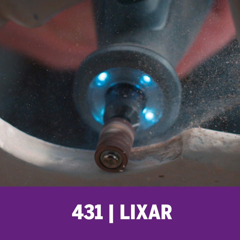 Haste Para Lixar De 6,4mm Com Tubo De Lixa De Grão Grosso 6 Unidades (Modelo 431)