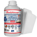 Kit de reparo com resina acrílica base água para esculturas em isopor, 1kg, e manta.