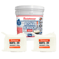 Kit Resina Acrílica Base Água Com Manta Fibra De Vidro 300