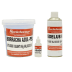 Kit Borracha De Silicone Azul C/ Catalisador + Spray Redelub
