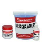 Kit Borracha De Silicone Azul C/ Catalisador + Vaselina