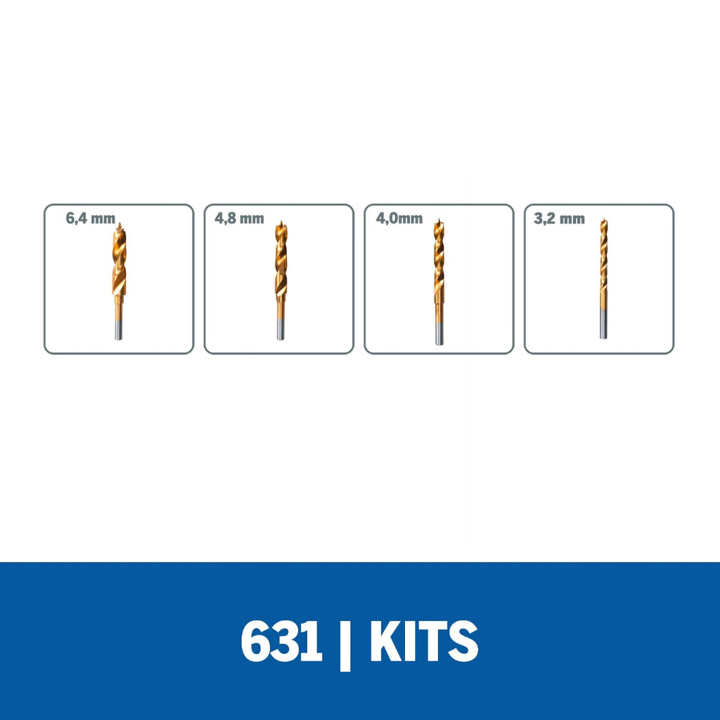 Kit De Brocas Dremel Com Ponta De Hélice 4 Peças (Modelo 631)