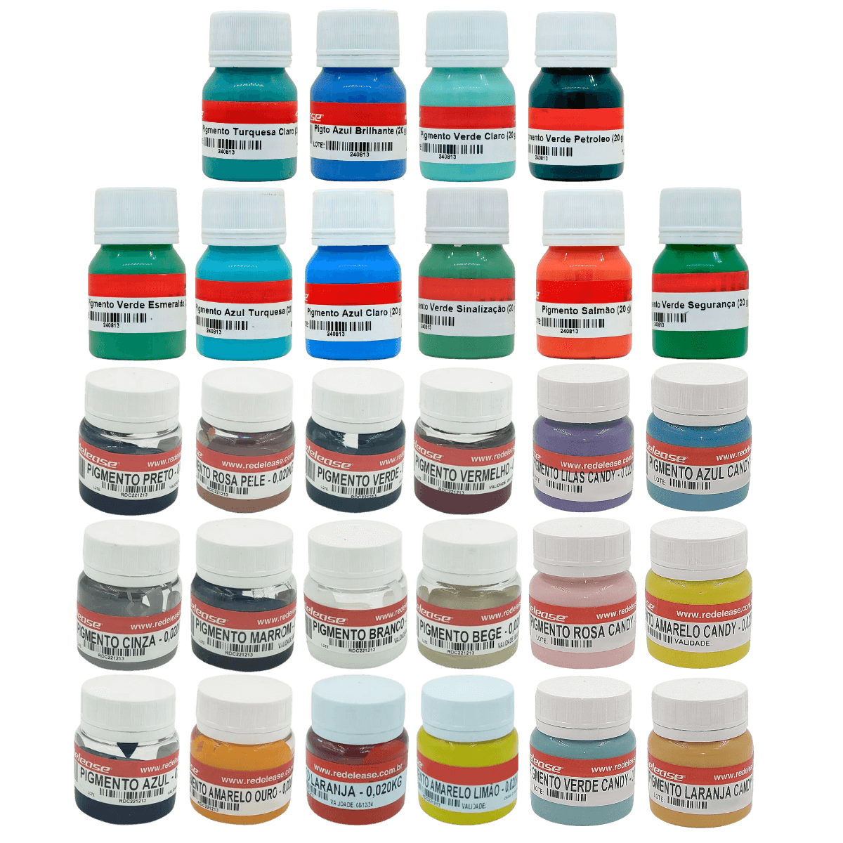 Kit Econômico TODOS os Pigmentos em Pasta