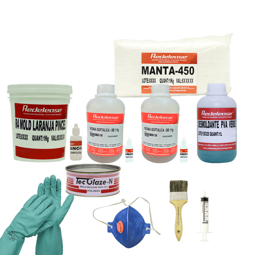 Kit Fabricação De Moldes Em Fibra De Vidro