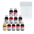 Kit TODOS os Corantes Translúcidos Com Pipetas de Brinde
