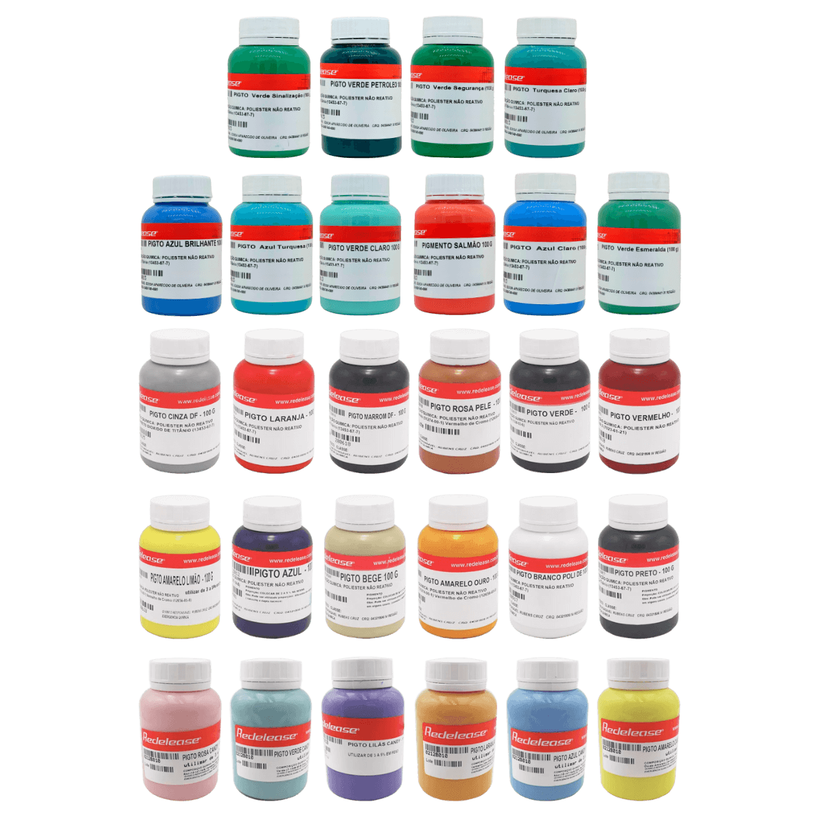Kit TODOS os Pigmentos em Pasta