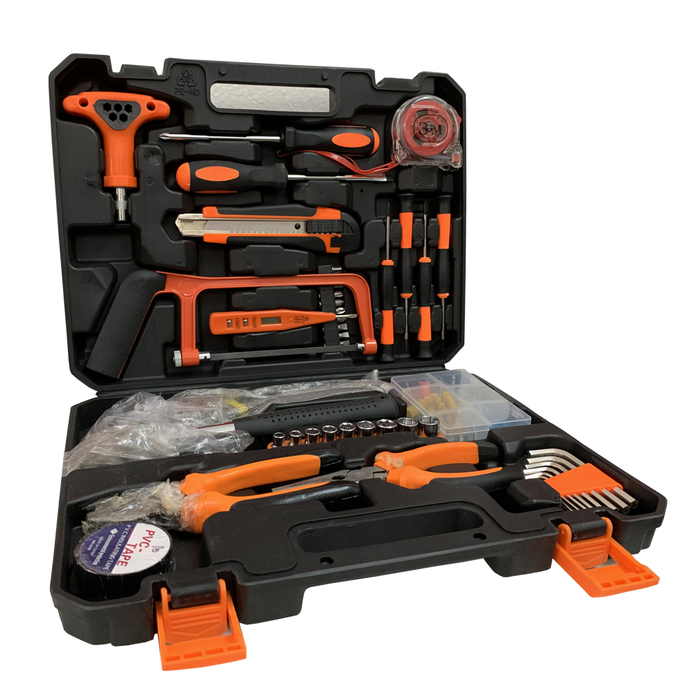 Kit De Ferramentas Manuais Para Uso Doméstico Multifuncional Modelo GE-XTZ01 Com 104 Peças
