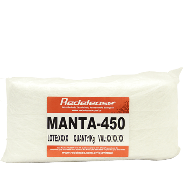 Manta de fibra de vidro 450g, embalada, etiqueta vermelha, 1kg
