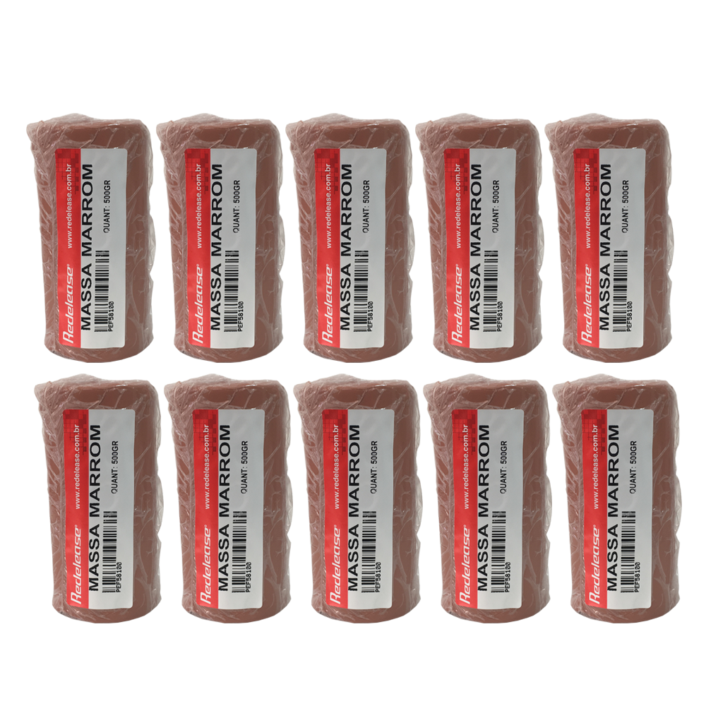 Massa De Modelar Plastilina: Marrom 5 Kg [10 Un]