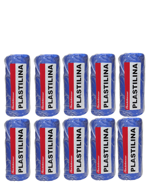 Massa De Modelar Plastilina Azul 5 Kg (10 Un)