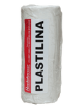Barra de massa plastilina branca 500g embalada, etiqueta plastilina visível