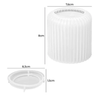 Molde de Silicone Pote com Tampa Modelo 3
