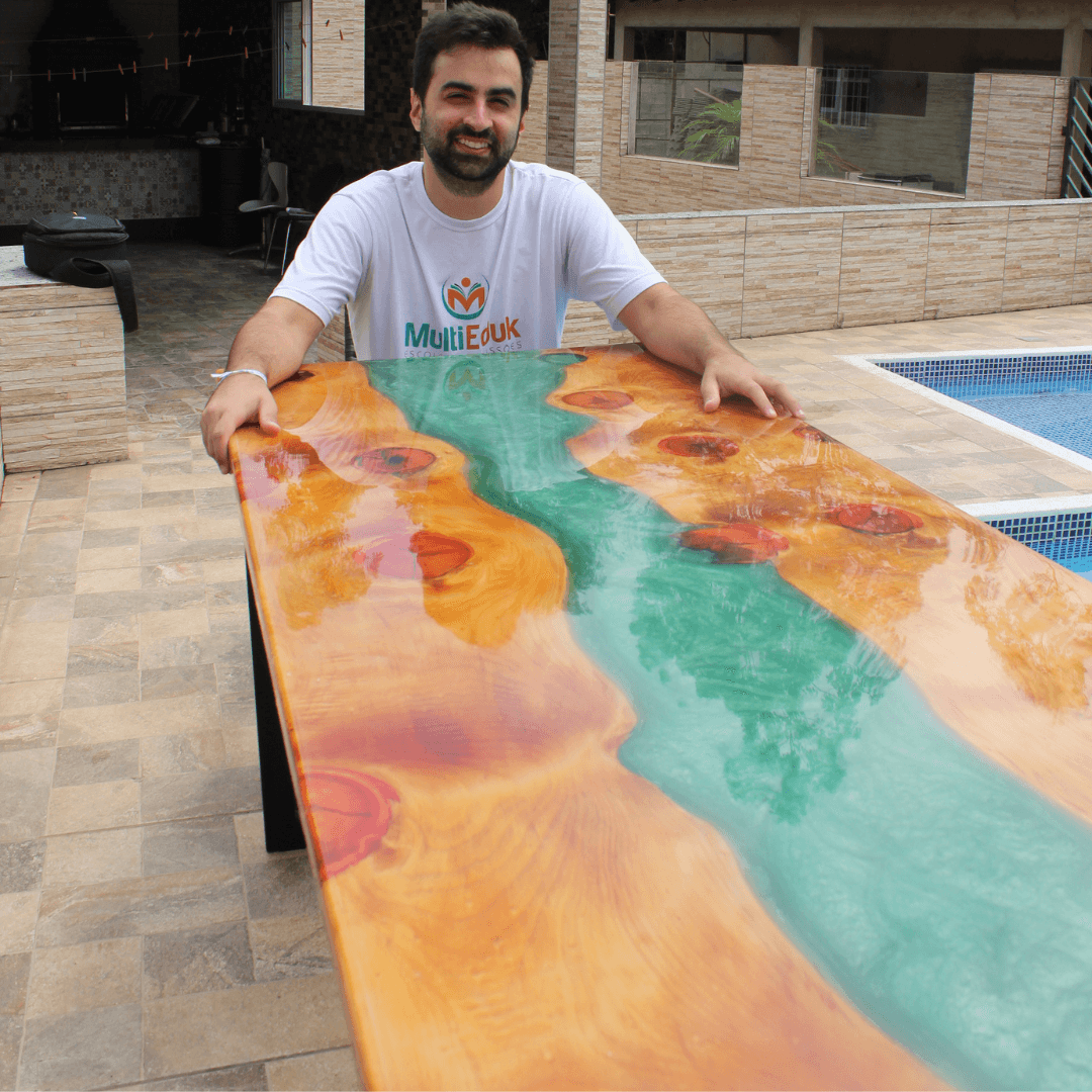 Kit Fabricação de Mesas Resinadas com Pigmentos em Pasta