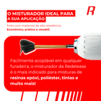 Misturador Epóxi para Parafusadeira – Pá Agitadora para Resina, Tintas e Líquidos