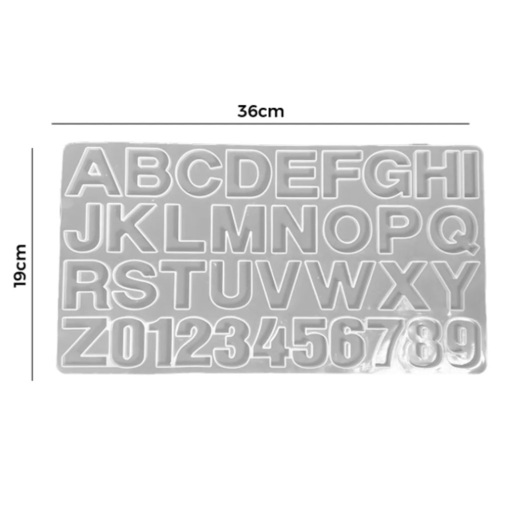Molde de Silicone Formato Alfabeto Grande