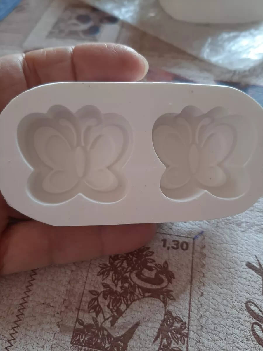 Molde de Silicone Borboleta 2 Cavidades