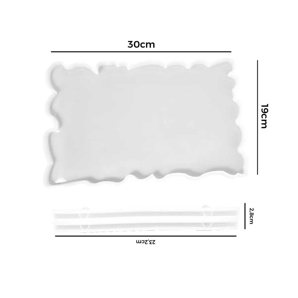 Molde de Silicone Bandeja com Alça Grande