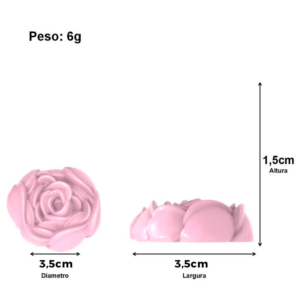Molde de Silicone Camélia 3 Cavidades
