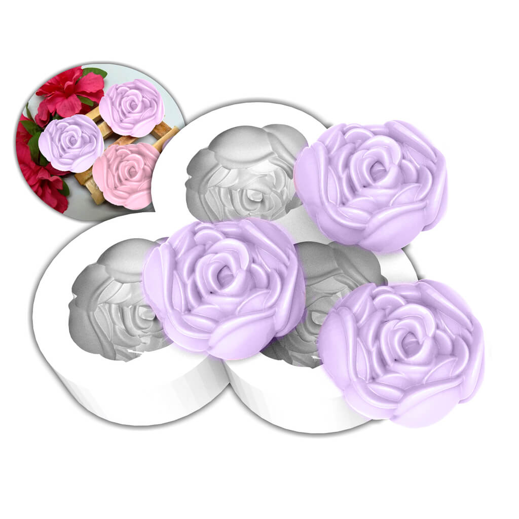 Molde de Silicone Camélia 3 Cavidades