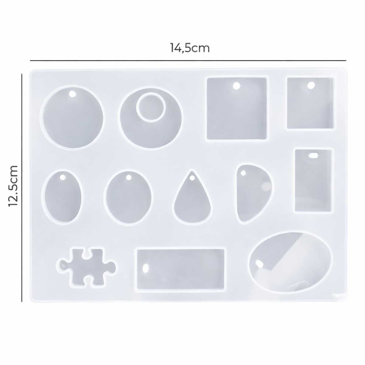 Molde de Silicone Formato Bijuterias Modelo 1