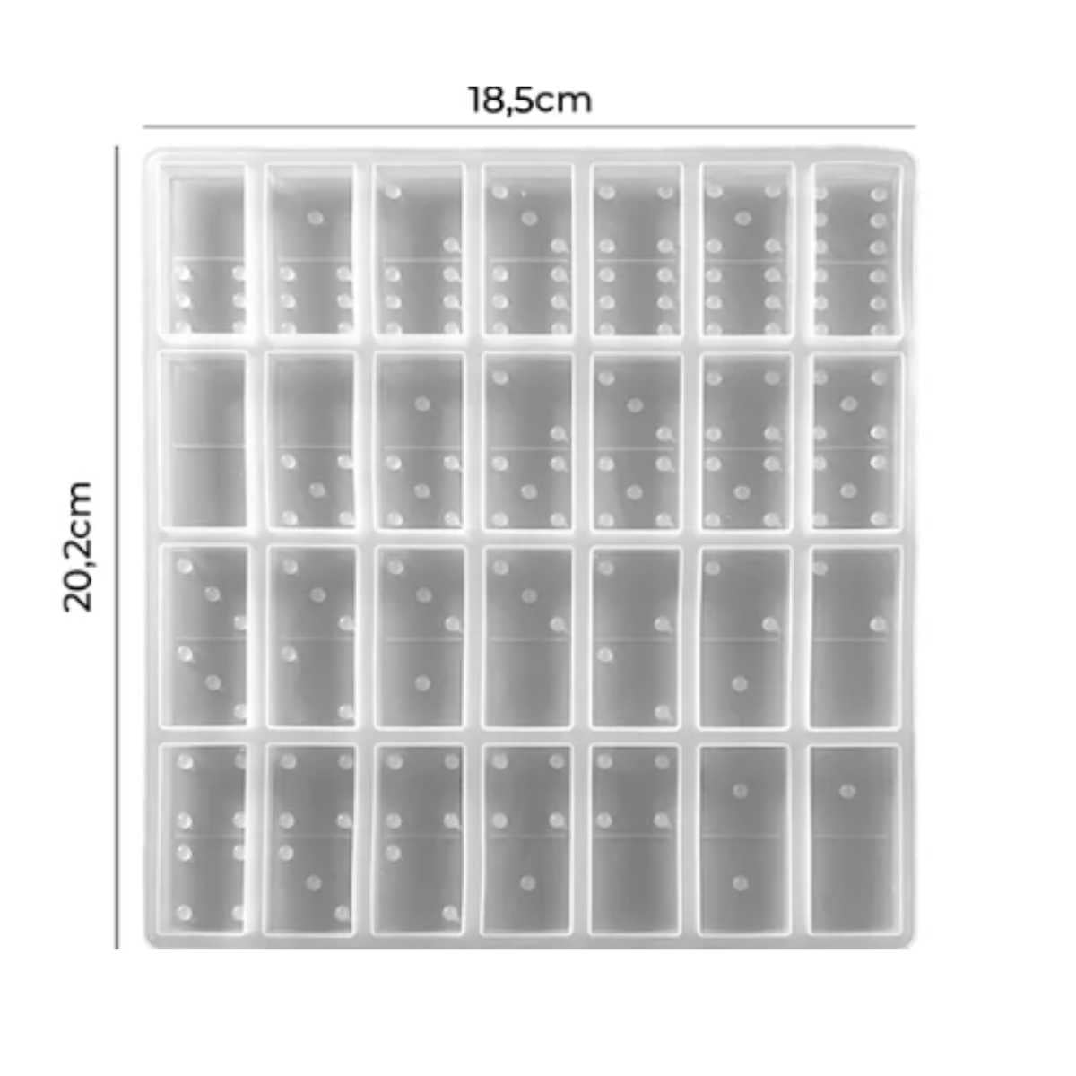 Molde De Silicone Formato Dominó