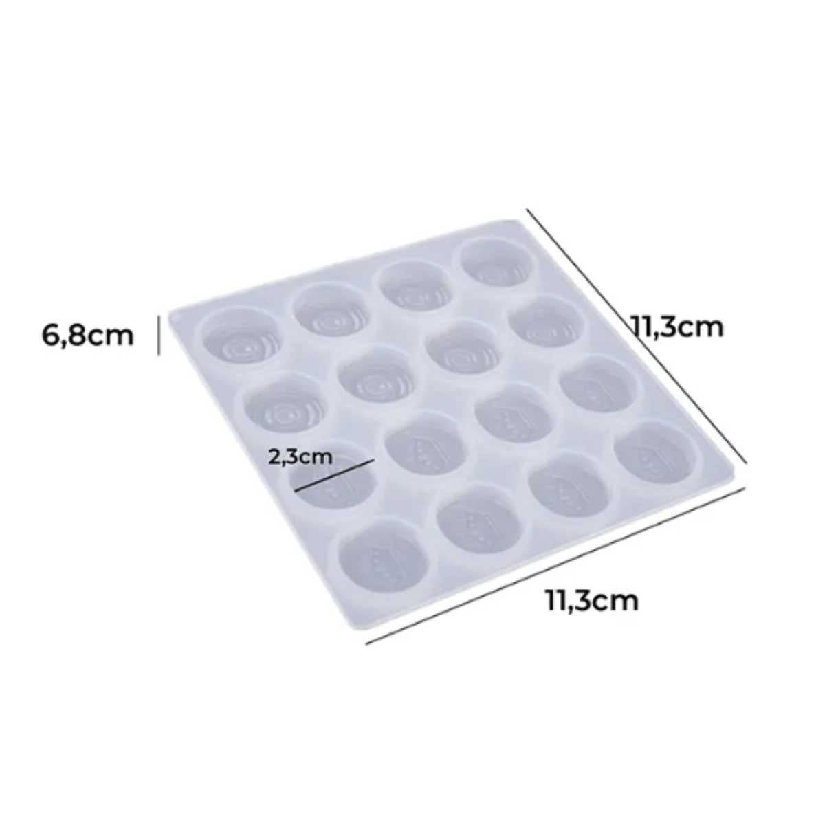 Molde de Silicone Formato Xadrez, Dama e Tabuleiro