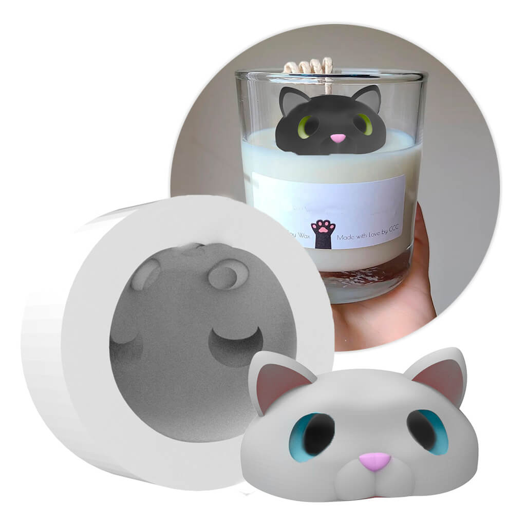 Molde de Silicone Gato Escondido