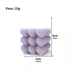 Molde de Silicone Mini Coração em Cubo