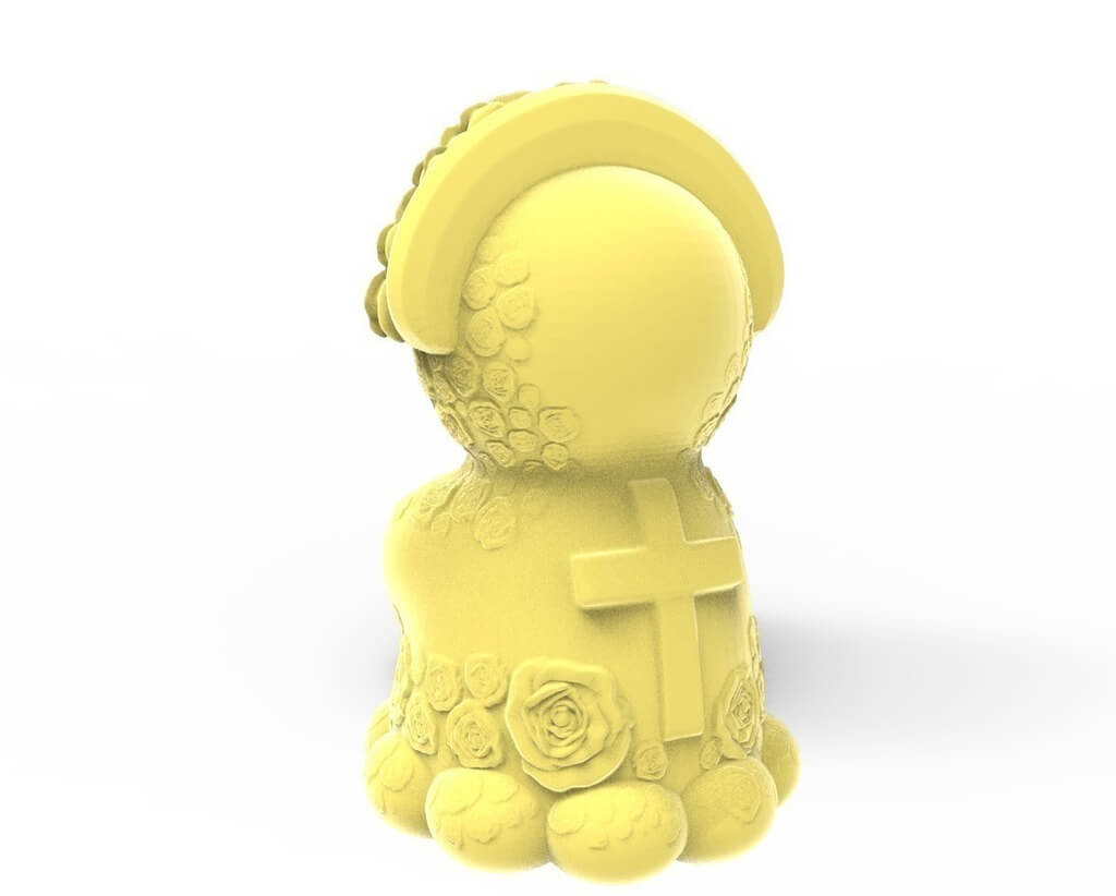Molde de Silicone Nossa Senhora com Terço 6cm