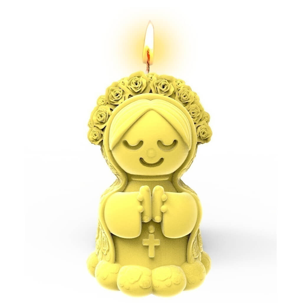 Molde de Silicone Nossa Senhora com Terço 6cm