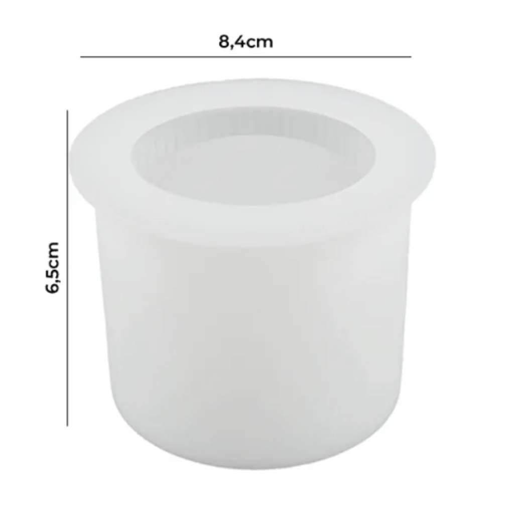 Molde de Silicone Formato Pote para Vela Modelo 2
