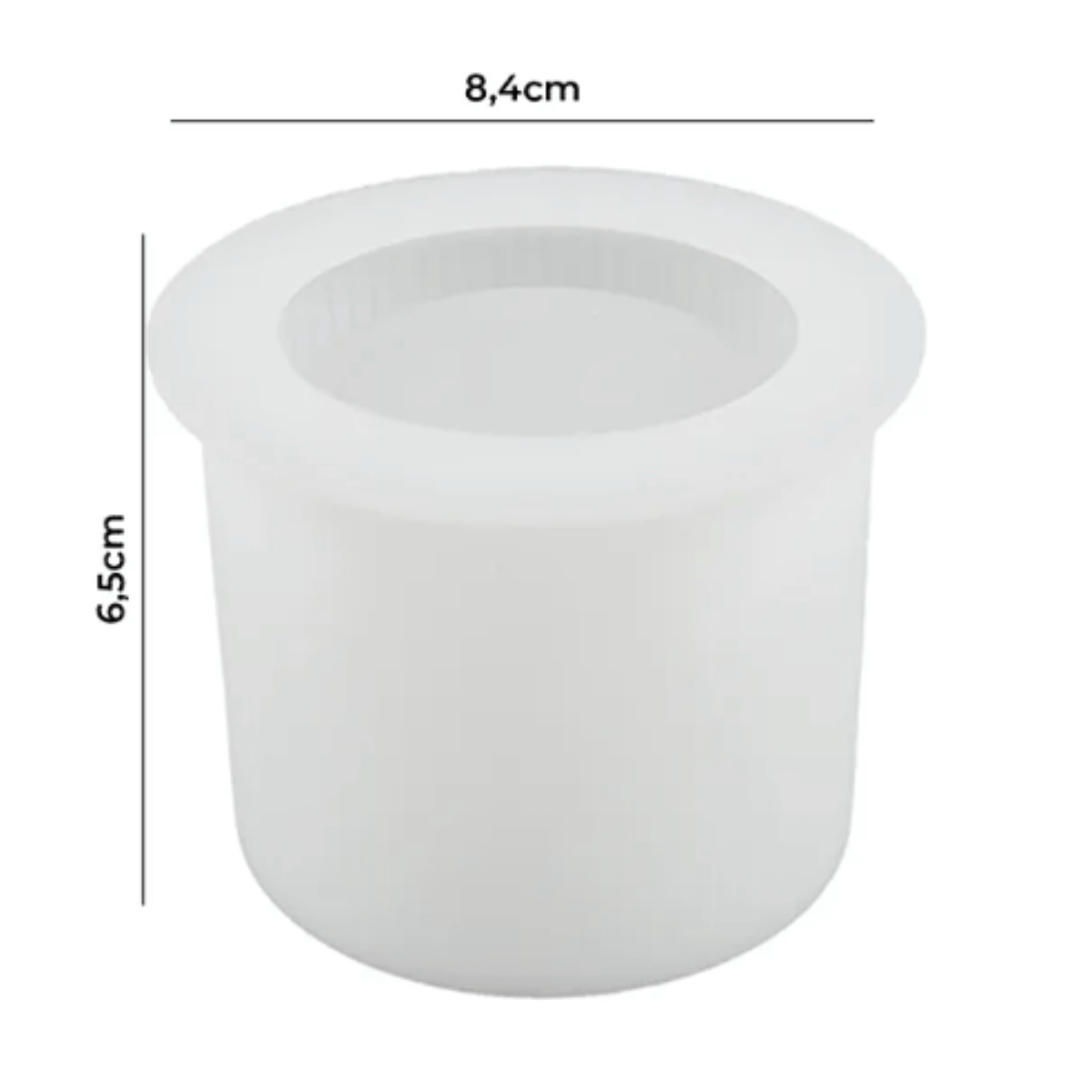 Molde de Silicone Formato Pote para Vela Modelo 2
