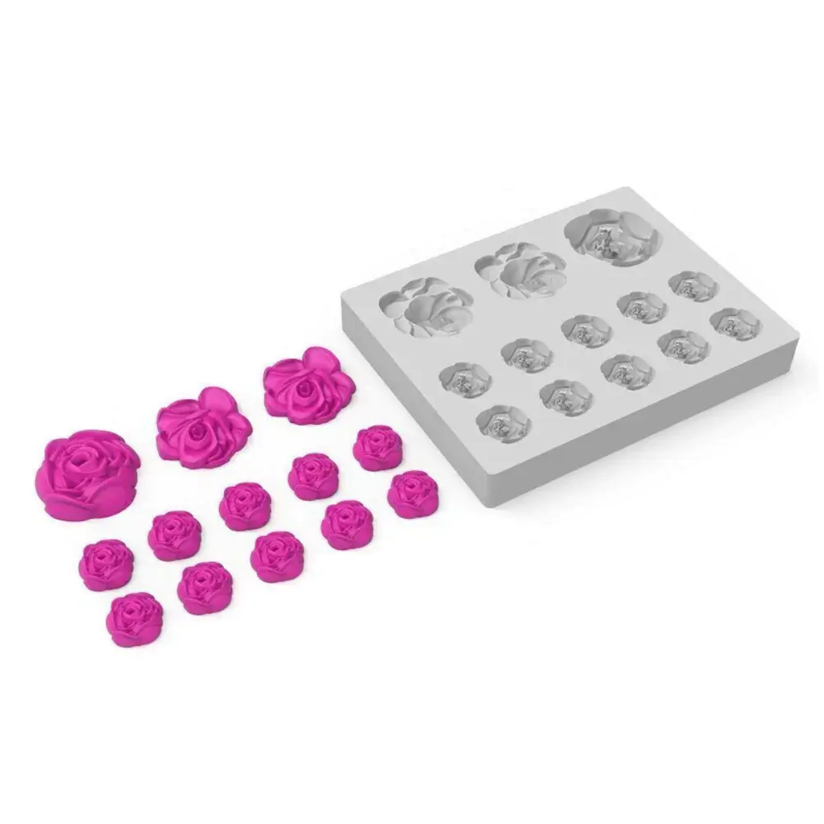 Molde de Silicone Rosas 13 Cavidades