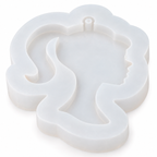 Molde de silicone platina Barbie 6,5 x 5 cm para resina epóxi e artesanato Redelease