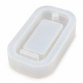Molde de silicone platina Chaveiro Cordão 6 x 2,5 x 1,1 cm para resina epóxi Redelease