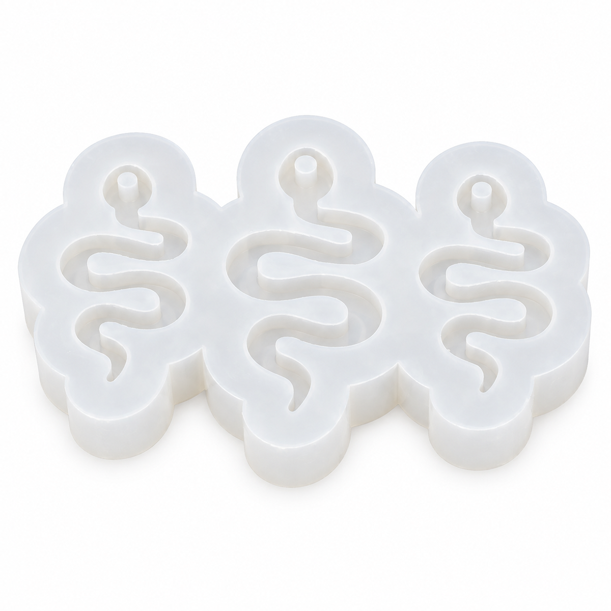 Molde de silicone platina Kit Cobra para brincos e colar em resina epóxi Redelease