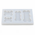 Molde de silicone platina Matriz Ossinho com 4 tamanhos para resina epóxi e artesanato pet Redelease