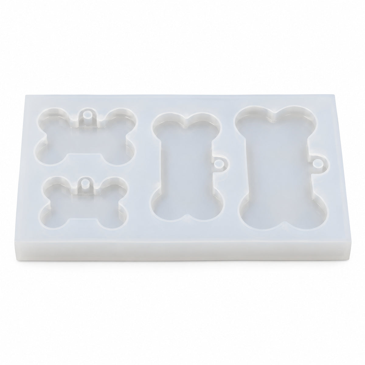 Molde de silicone platina Matriz Ossinho com 4 tamanhos para resina epóxi e artesanato pet Redelease