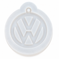 Molde de silicone platina símbolo Volkswagen 5,5 x 5,5 cm para artesanato com resina epóxi