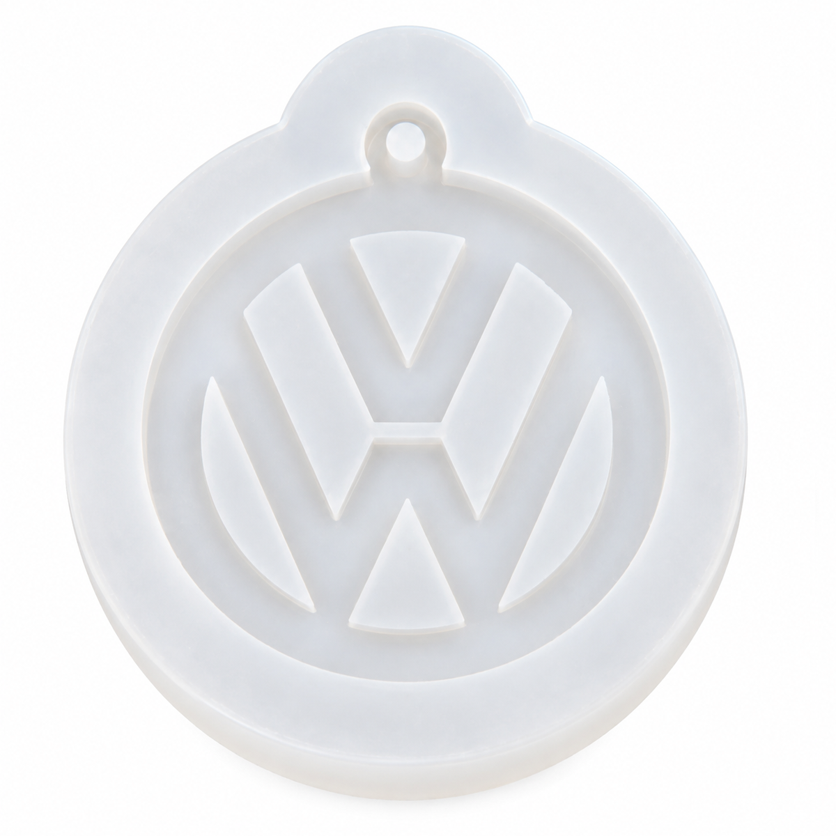 Molde de silicone platina símbolo Volkswagen 5,5 x 5,5 cm para artesanato com resina epóxi