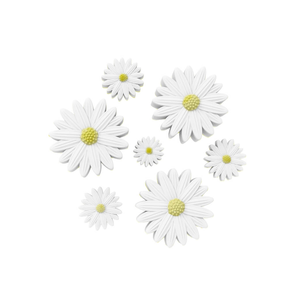 Molde de Silicone Mini Margaridas 7 Cavidades