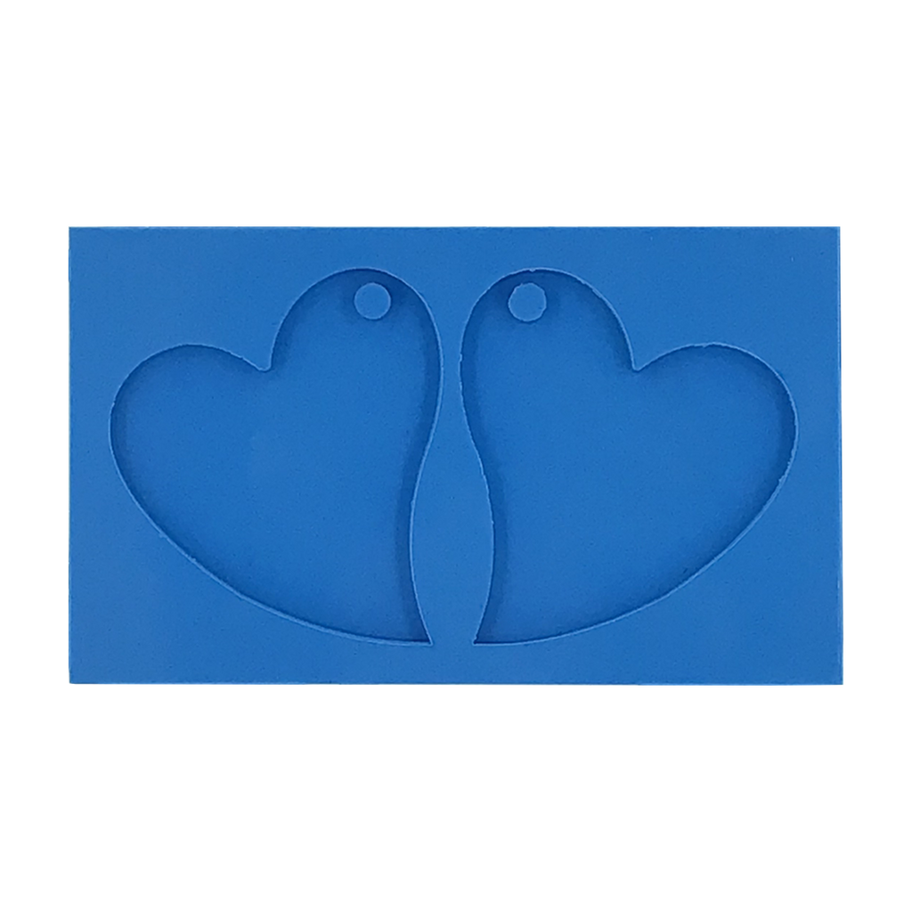 Molde de Silicone Pingente dois Corações