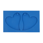 Molde de Silicone Pingente dois Corações