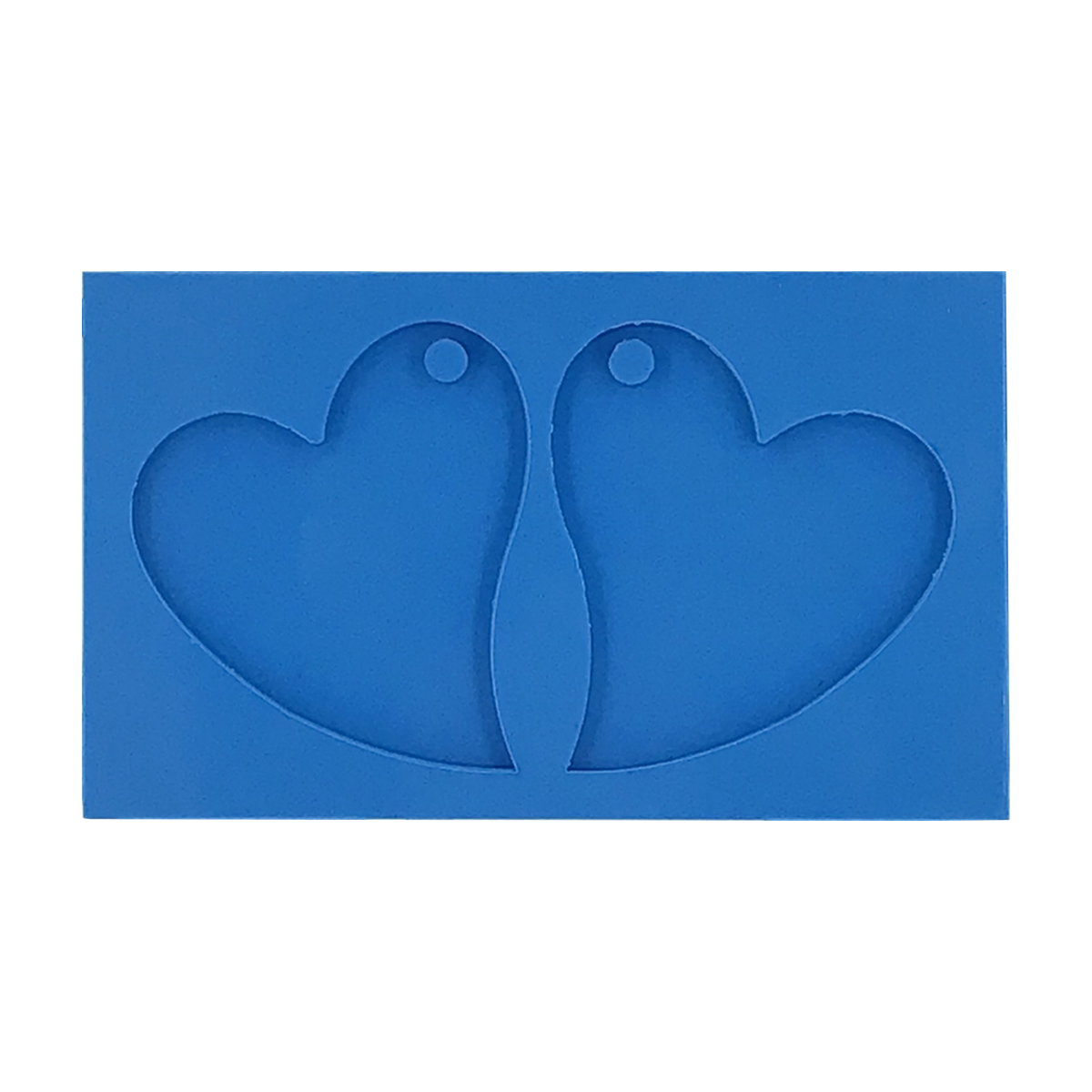 Molde de Silicone Pingente dois Corações