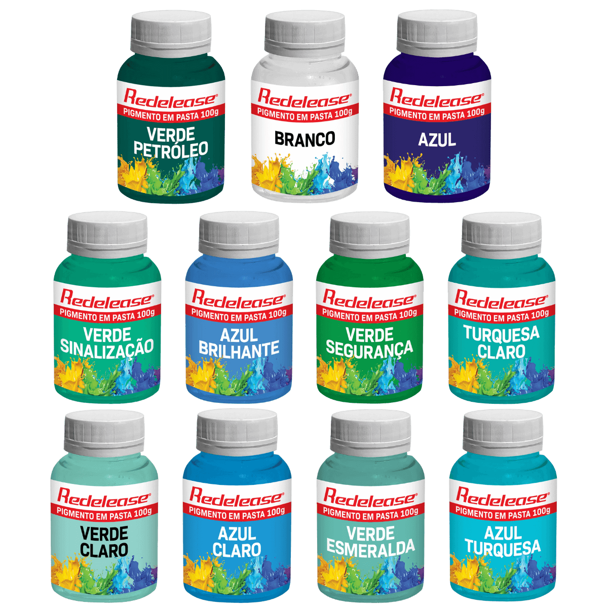 Kit Pigmentos em Pasta para Efeito Mar