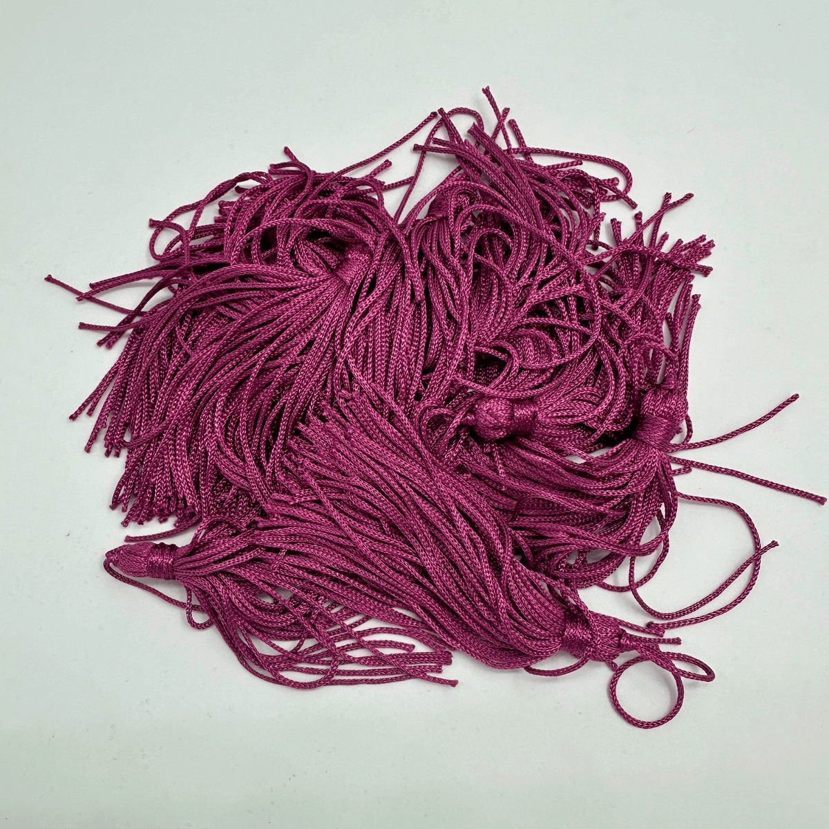 Pingente de Seda Tassel Franja Beterraba 7cm (10 Un)