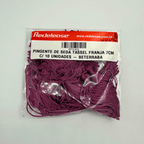 Pingente de Seda Tassel Franja Beterraba 7cm (10 Un)
