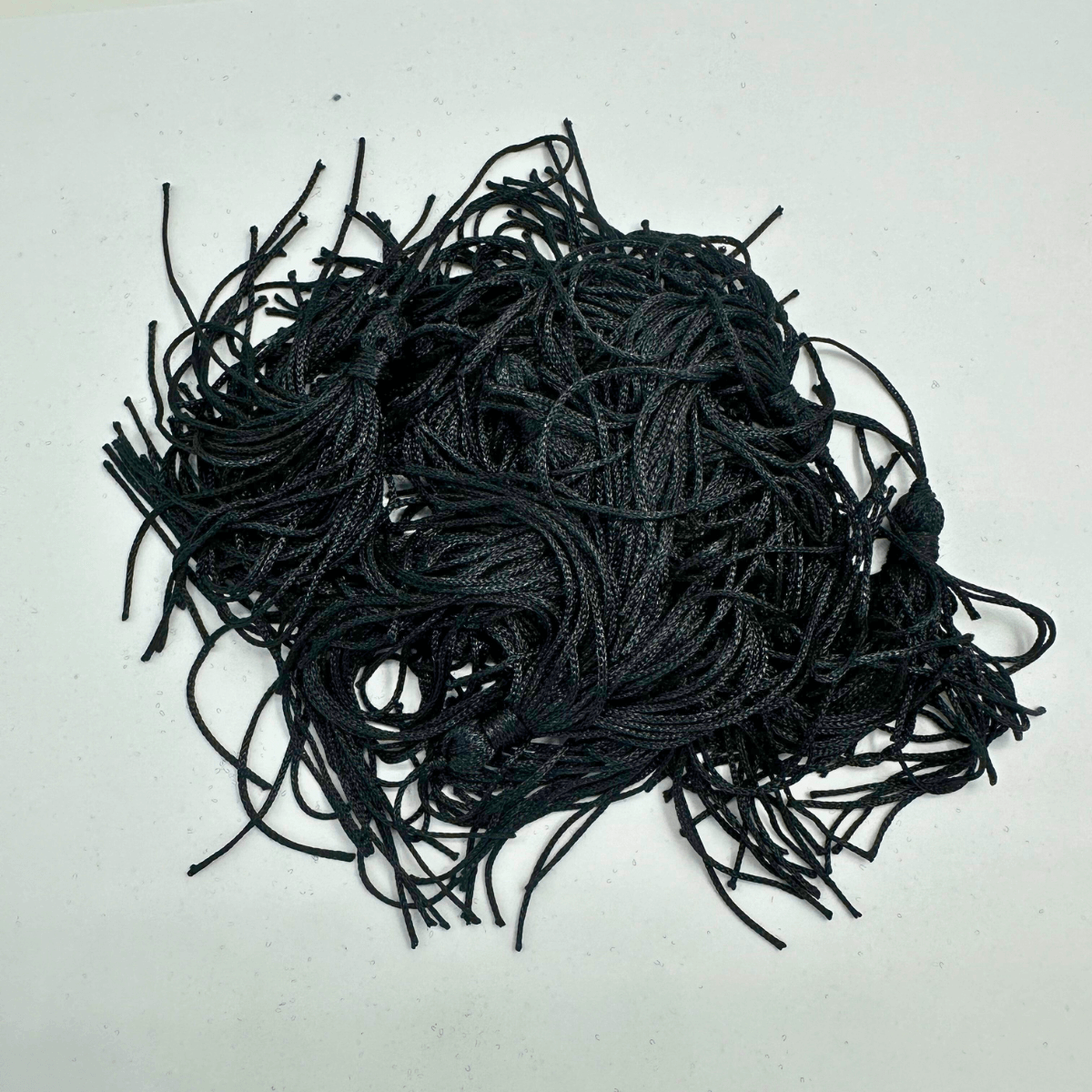 Pingente de Seda Tassel Franja Preto 7cm (10 Un)