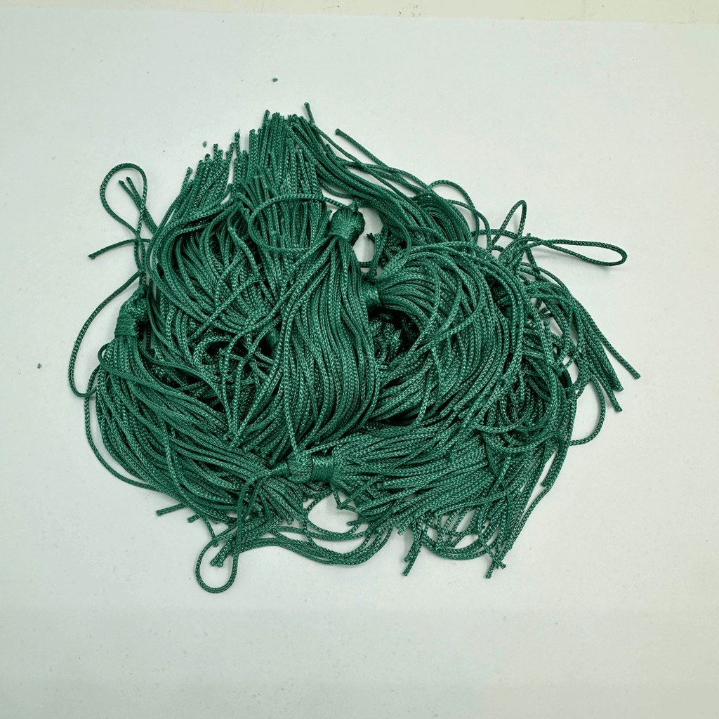 Pingente de Seda Tassel Franja Verde Escuro 7cm (10 Un)